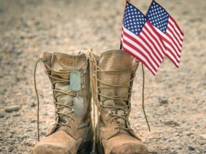 american flag and boots