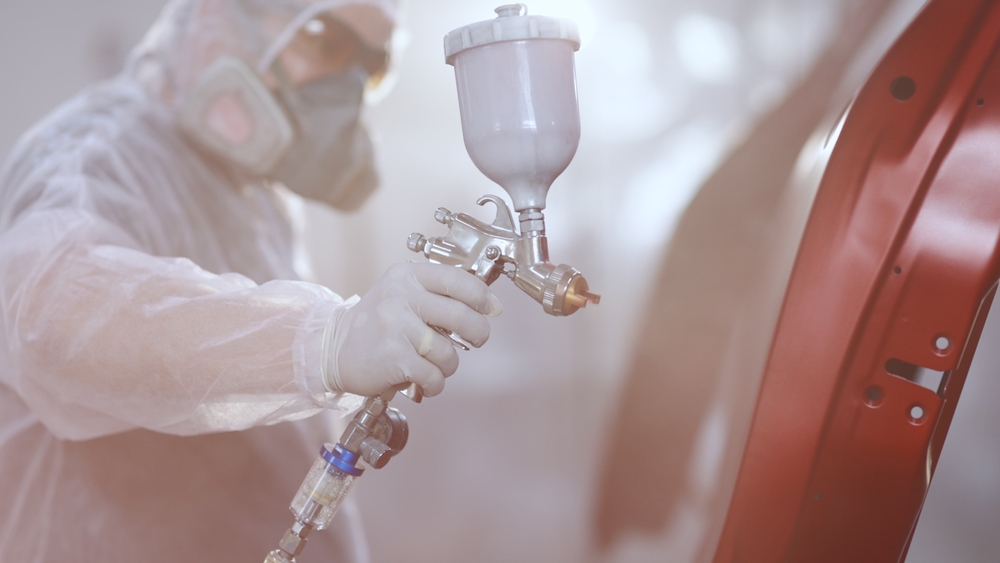 Painting a machine