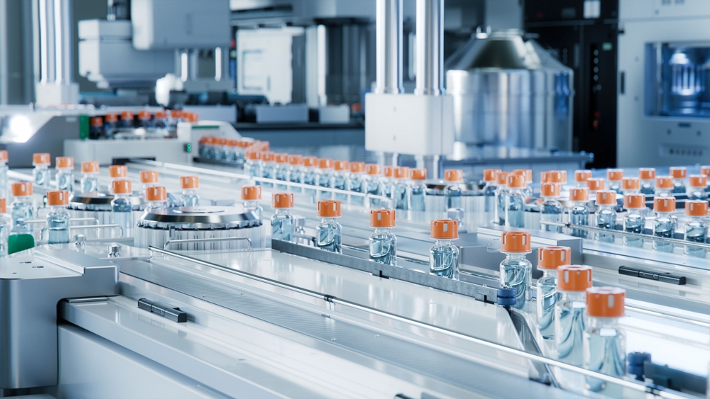 Advanced,Bright,Modern,Pharmaceutical,Factory.,Medical,Ampoule,Production,Line.,Rows