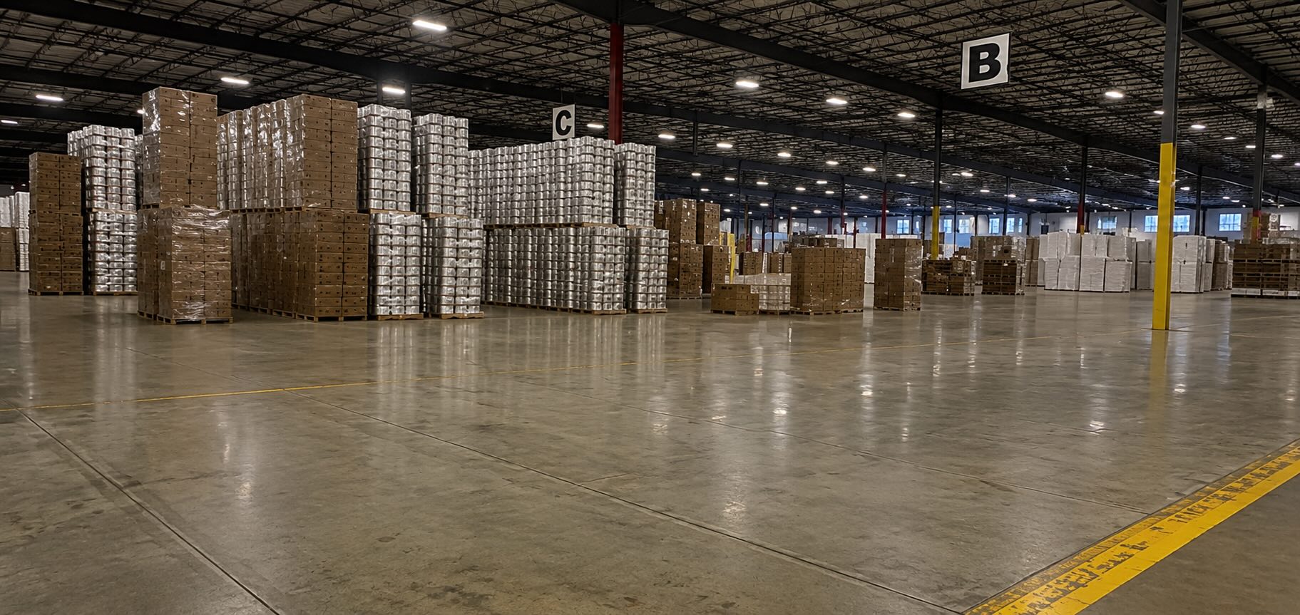 image of a warehouse on the inside